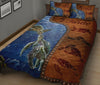 Turtle Art Leather Style Quilt Bed Set - Love Quilt Bedding Set