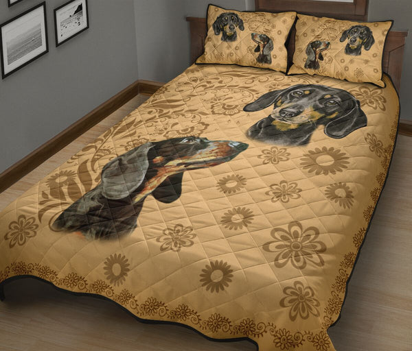 Dachshund Brown - Bed Set- Love Quilt Bedding Set