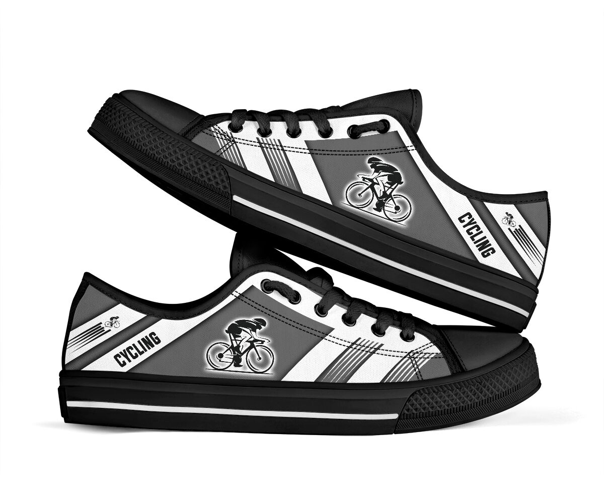 Cycling White Line - Low Top Shoe - Love Love Top Shoes