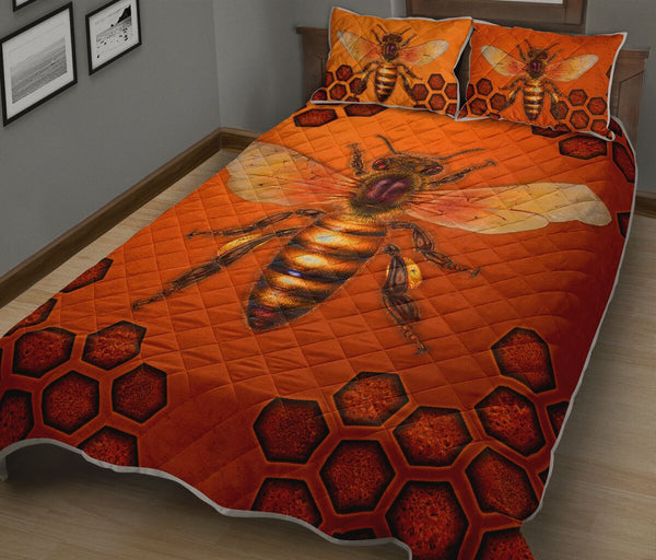 Bee Honey Style Quilt Bed Set - Love Quilt Bedding Set