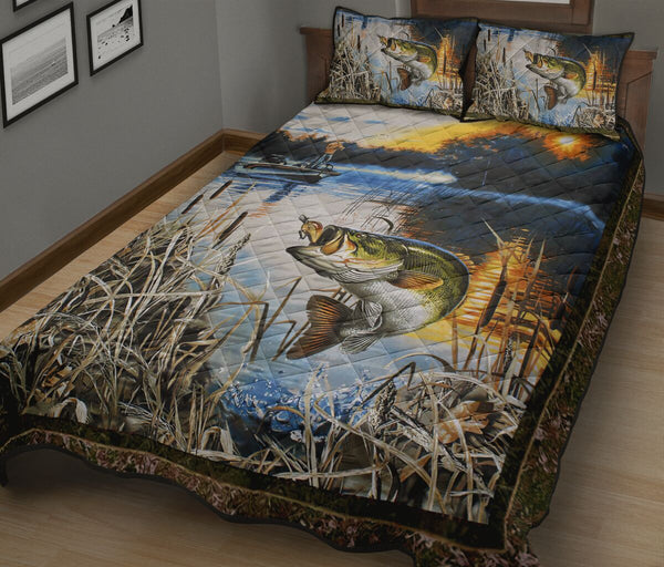 Fishing - Quilt Bed Set 4 - Love Quilt Bedding Set