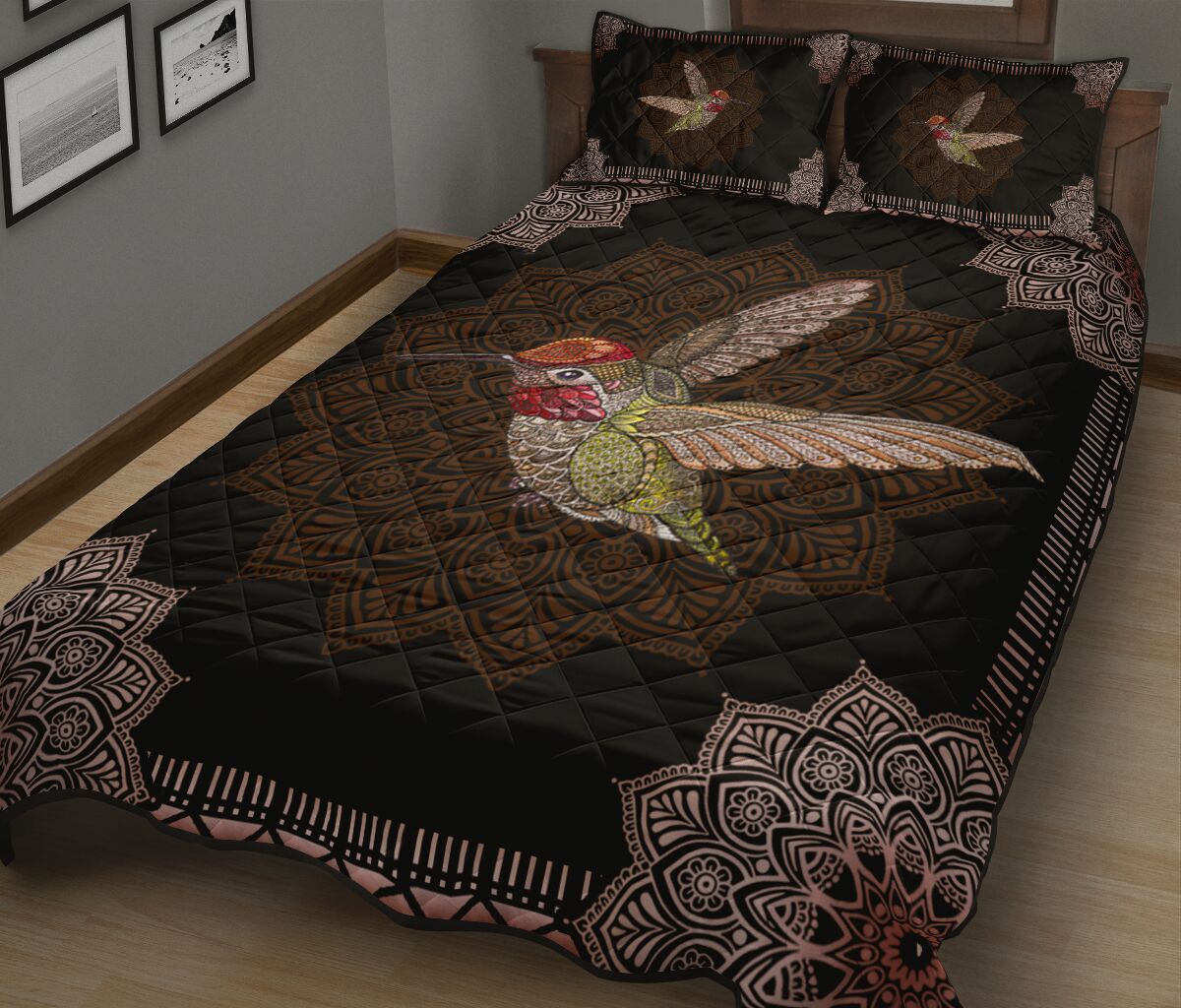Humming Birds Quilt Bed Set 55 - Love Quilt Bedding Set