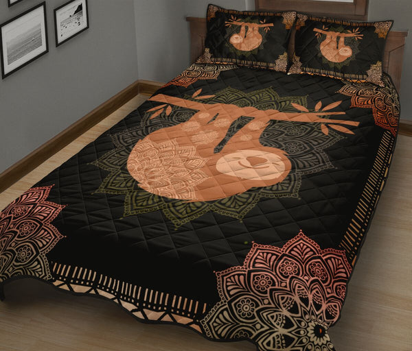 Sloth Quilt Bed Set 94 - Love Quilt Bedding Set