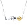 Sloth Sunflower Necklace 925 Sterling Silver Sloth Gifts Jewelry for Women