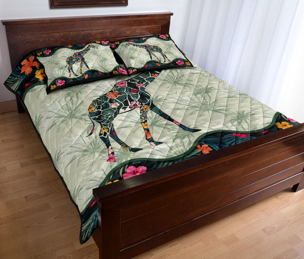 Giraffe Tropical Style Quilt Bed Set - Love Quilt Bedding Set