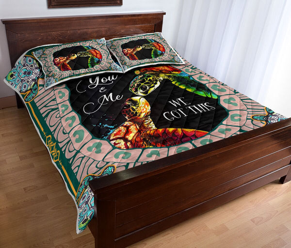 Turtle Couple You And Me We Got This Quilt Bed Set - Love Quilt Bedding Set