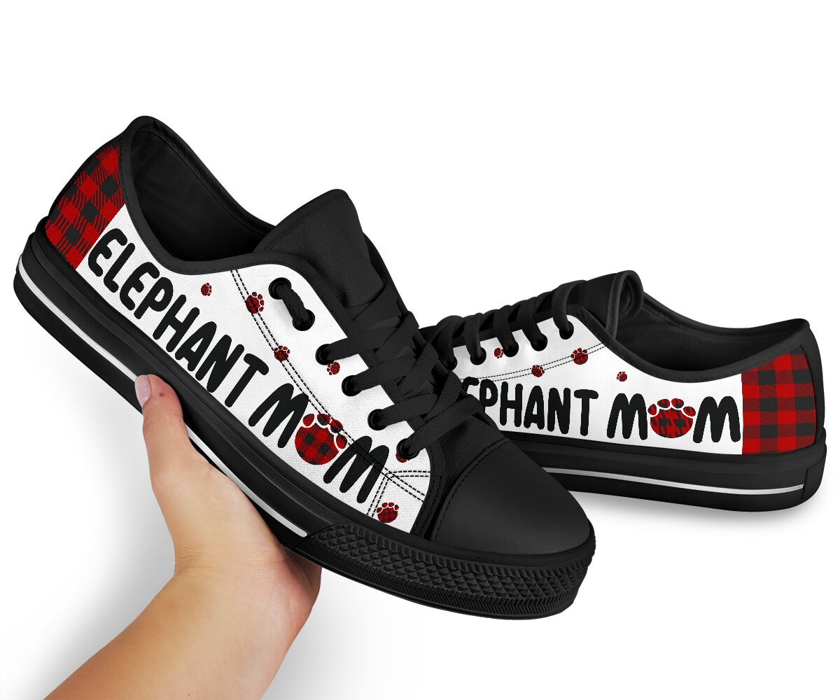 Elephant Mom Paid Low Top  Shoes