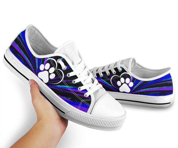 Dog Mom Purple Watercolor - Low Top Shoe - Love Love Top Shoes