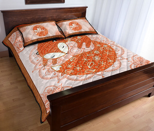 Fox Quilt Bed Set 95 - Love Quilt Bedding Set