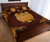 Owl Flying Leather Carving Style Quilt Bed Set - Love Quilt Bedding Set