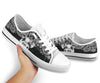 Pig Paisley Black White Low Top  Shoes