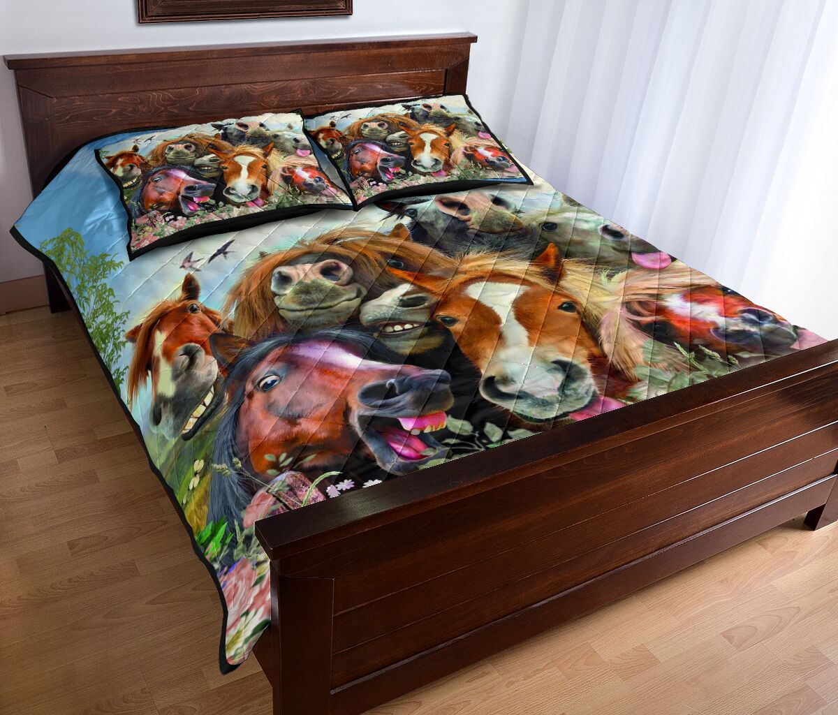 Funny Horses - Bed Set - Nnd - Love Quilt Bedding Set