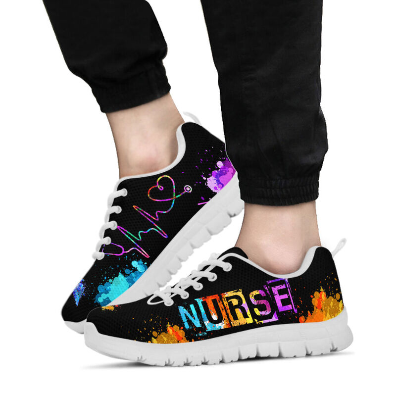 Nurse Heatbeat Art 2 Kd Sneakers, Running Shoes, Shoes For Women, Shoes For Men, Custom Shoe- Love Sneakers