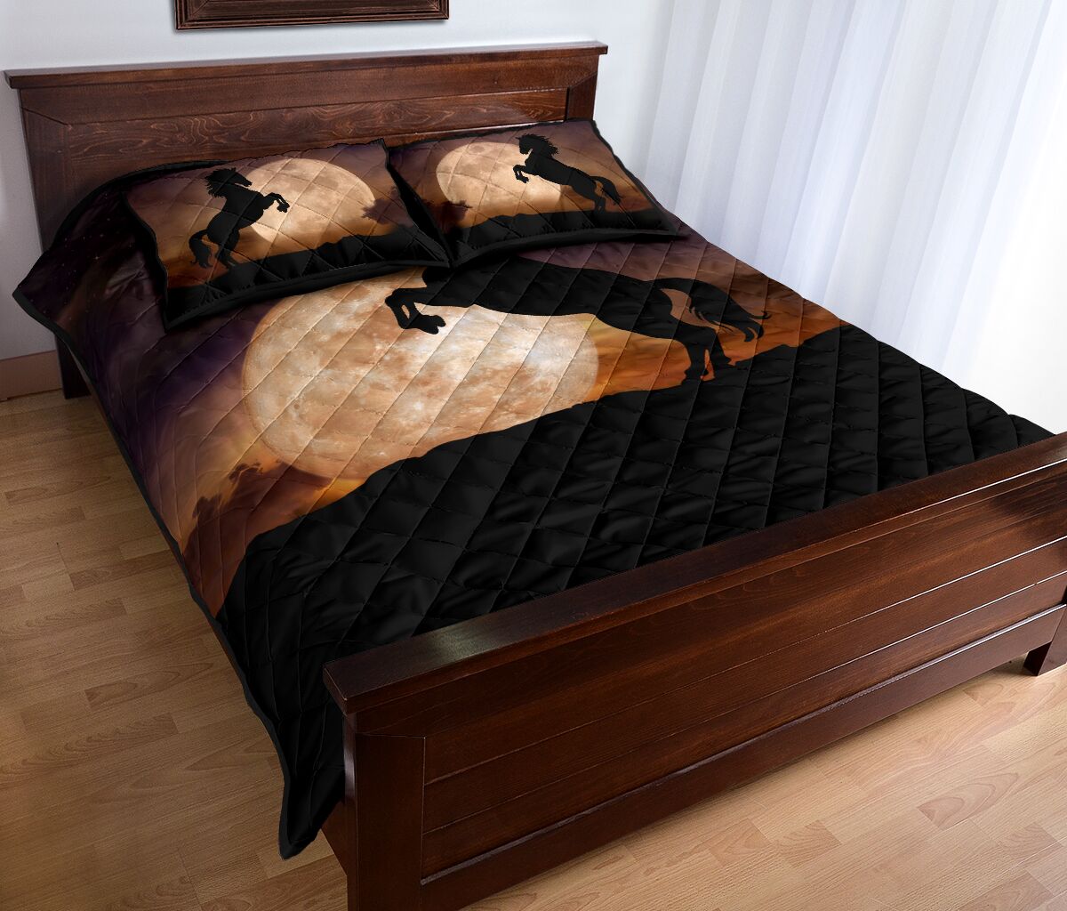Horse With Moon - Bed Set - Love Quilt Bedding Set