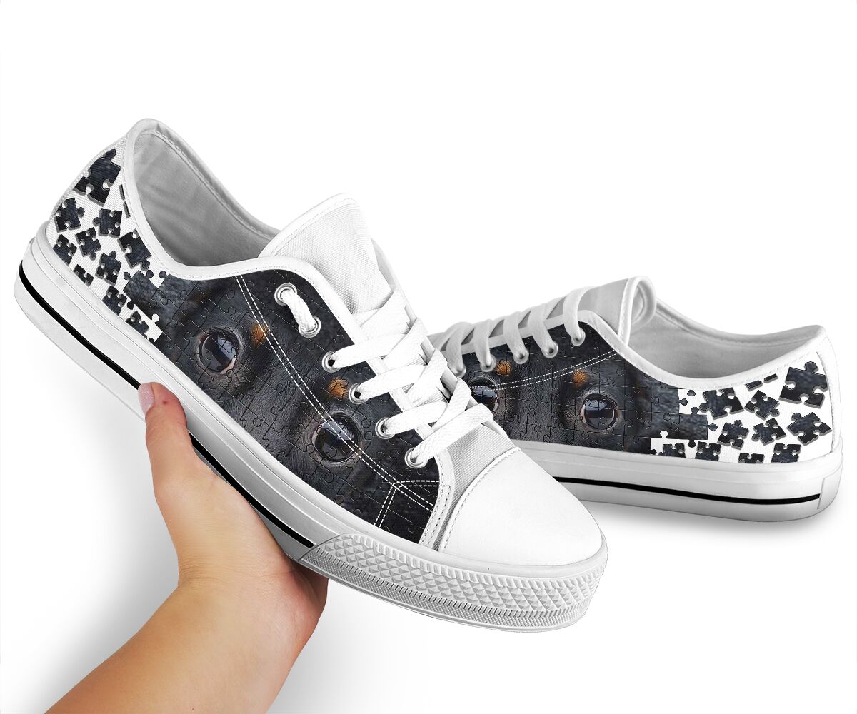 Dachshund Eyes Puzzles - Low Top Shoe - Love Love Top Shoes