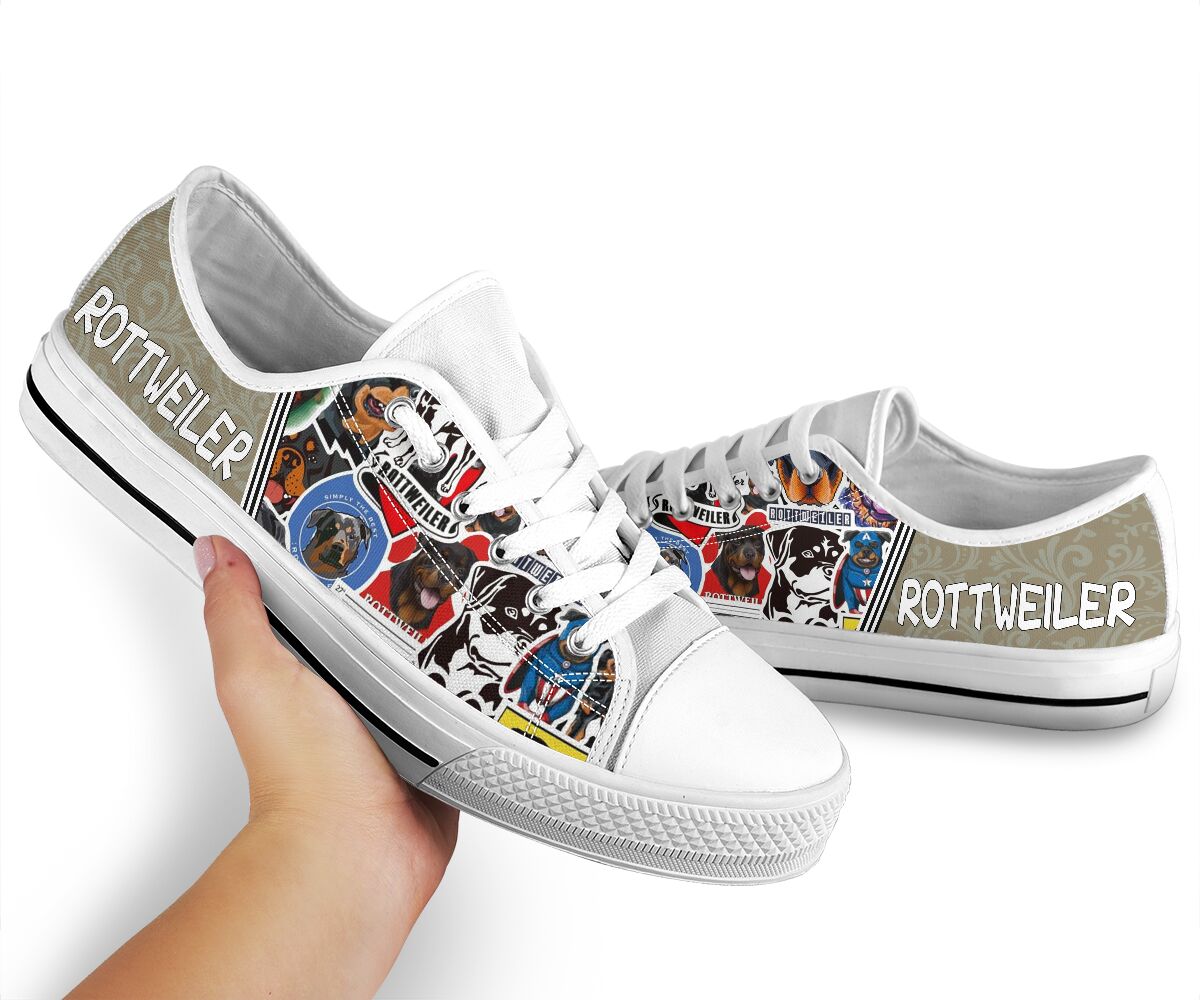 Rottweiler Pattern Sticker - Low Top Shoe - Love Love Top Shoes