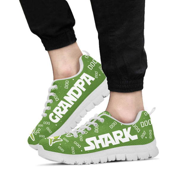 Grandpa Shark Green Sneakers, Running Shoes, Shoes For Women, Shoes For Men, Custom Shoes, L- Love Sneakers