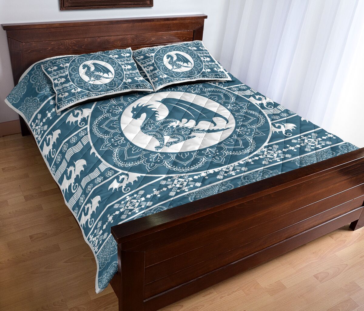 Dragon Mandala Quilt Bed Set - Love Quilt Bedding Set