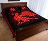 Red Dragon Vector Mandala Style Quilt Bed Set - Love Quilt Bedding Set