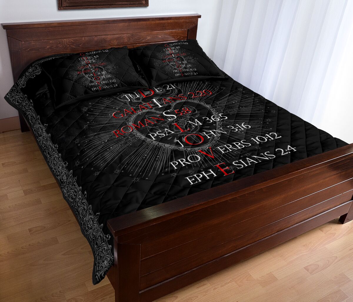 God Is Love Quilt Bed Set - Love Quilt Bedding Set