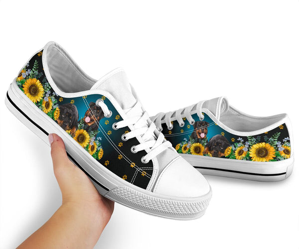 Rottweiler Sunflower - Low Top Shoe - Love Love Top Shoes