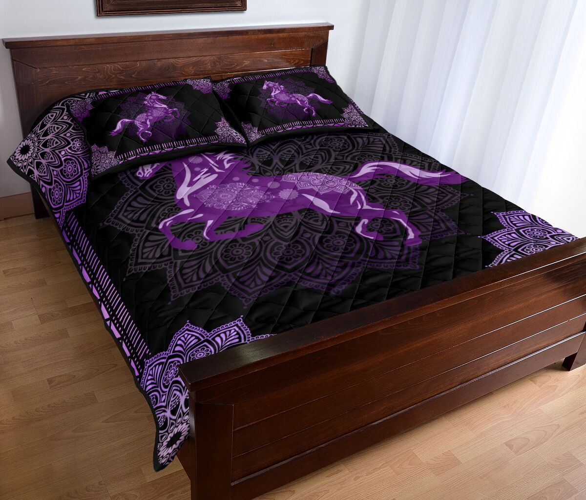Horse Quilt Bed Set 45 - Love Quilt Bedding Set