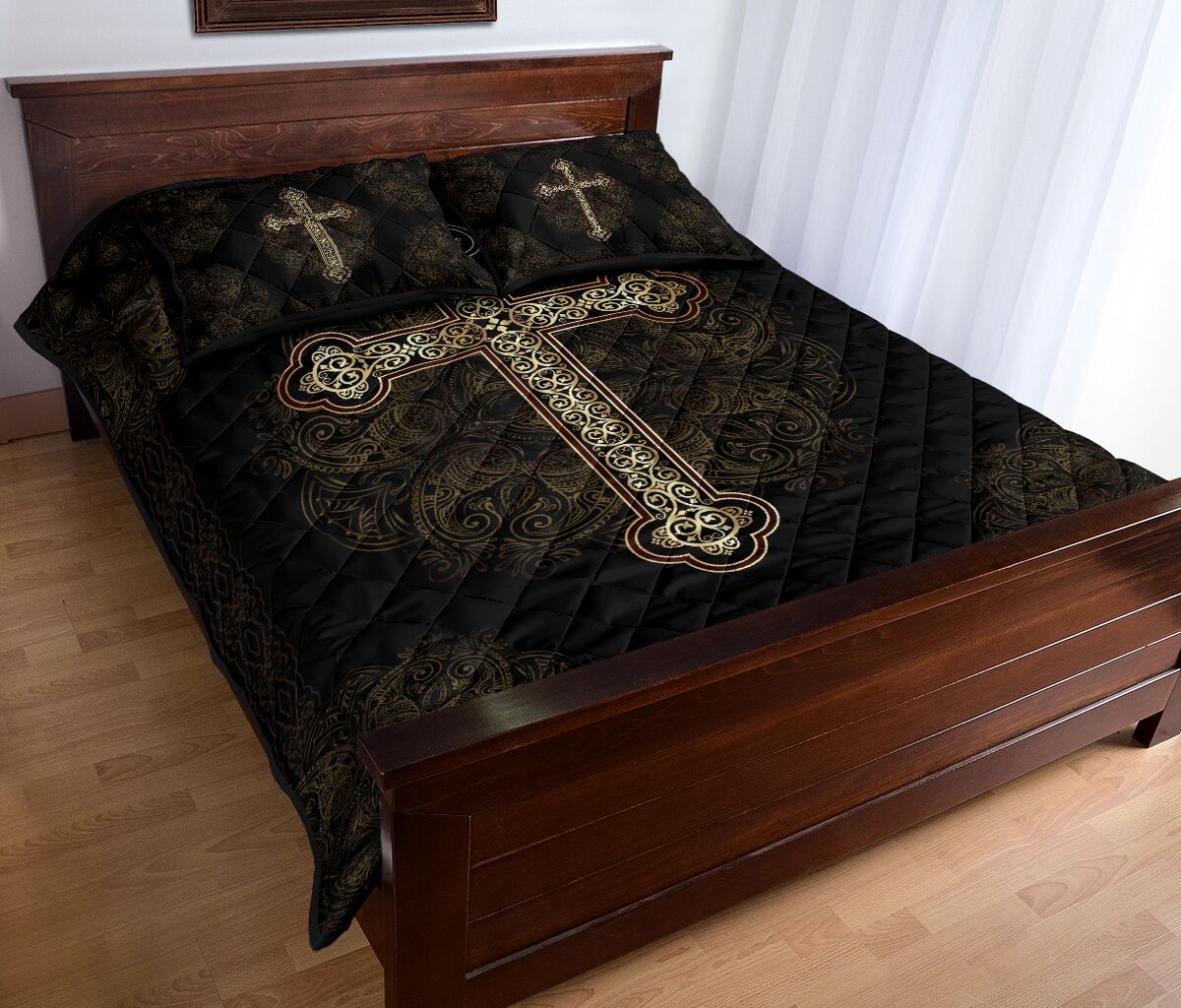 Cross Mandala Quilt Bed Set - Love Quilt Bedding Set