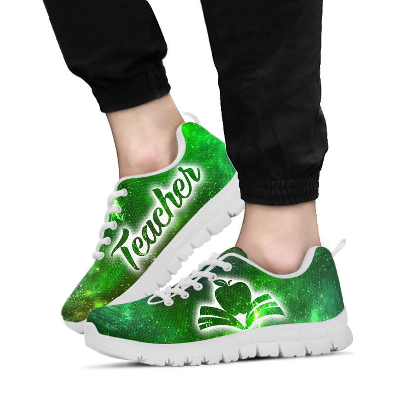 Teacher Galaxy2- Green Kd Sneakers, Running Shoes, Shoes For Women, Shoes For Men, Custom Sh- Love Sneakers
