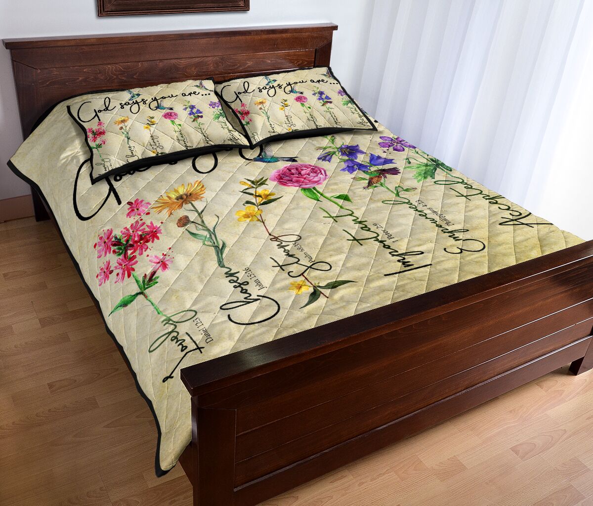 God Says You Are Quilt Bed Set - Love Quilt Bedding Set
