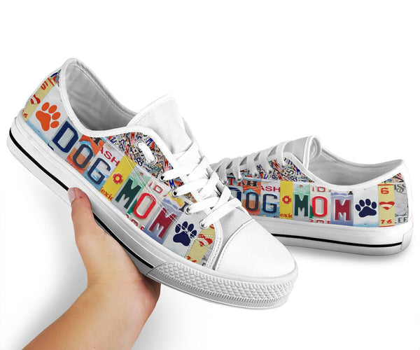 Dog Mom Low Top License Plates Shoes