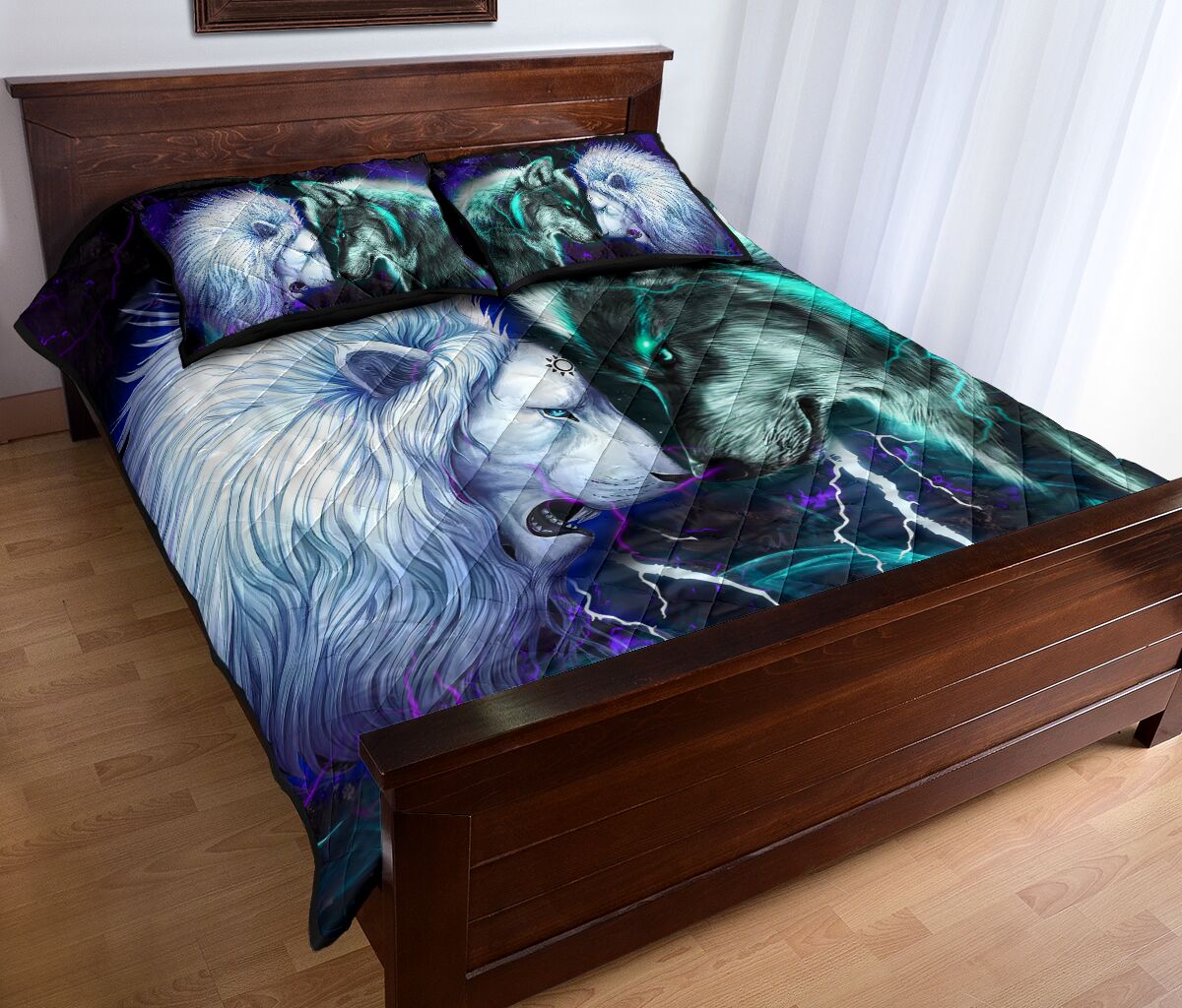 Lion - Wolf - Quilt Bed Set 60 - Love Quilt Bedding Set