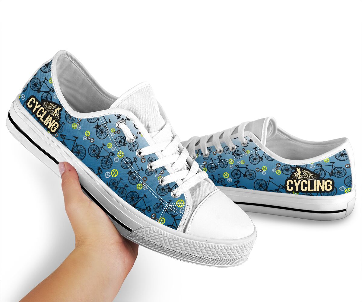 Cycling Patern Low Top Shoe - Love Low Top Shoes