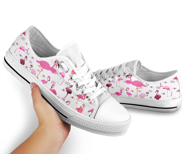 Flamingo White - Low Top Shoe - Love Love Top Shoes