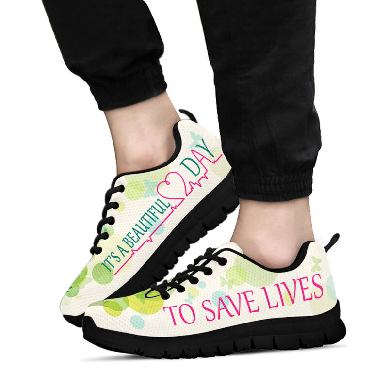 It's A Beautiful Day To Save Lives Sneakers, Running Shoes, Shoes For Women, Shoes For Men, - Love Sneakers