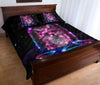 Cat Neon Quilt Bed Set - Love Quilt Bedding Set