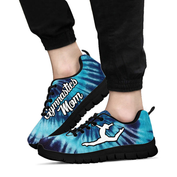 Gymnastics Mom- Blue Swirl Sneakers, Running Shoes, Shoes For Women, Shoes For Men, Custom S- Love Sneakers