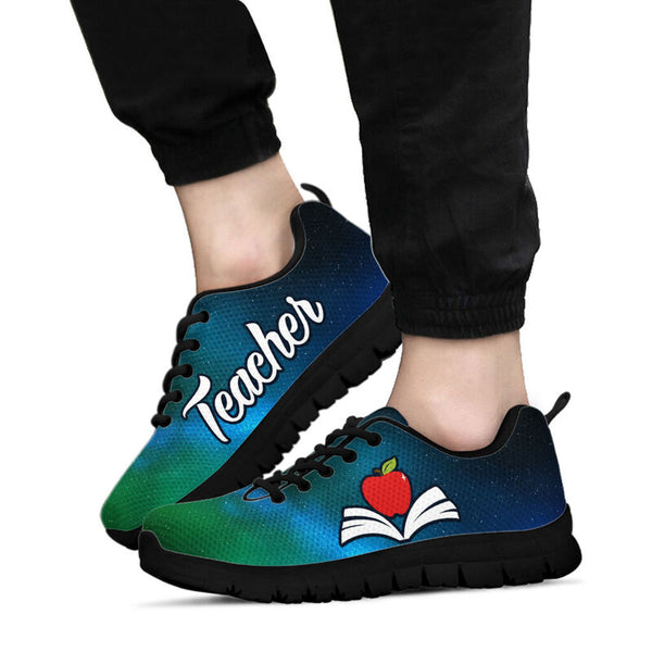 Teacher Green Blue Galaxy Kd Sneakers, Running Shoes, Shoes For Women, Shoes For Men, Custo- Love Sneakers