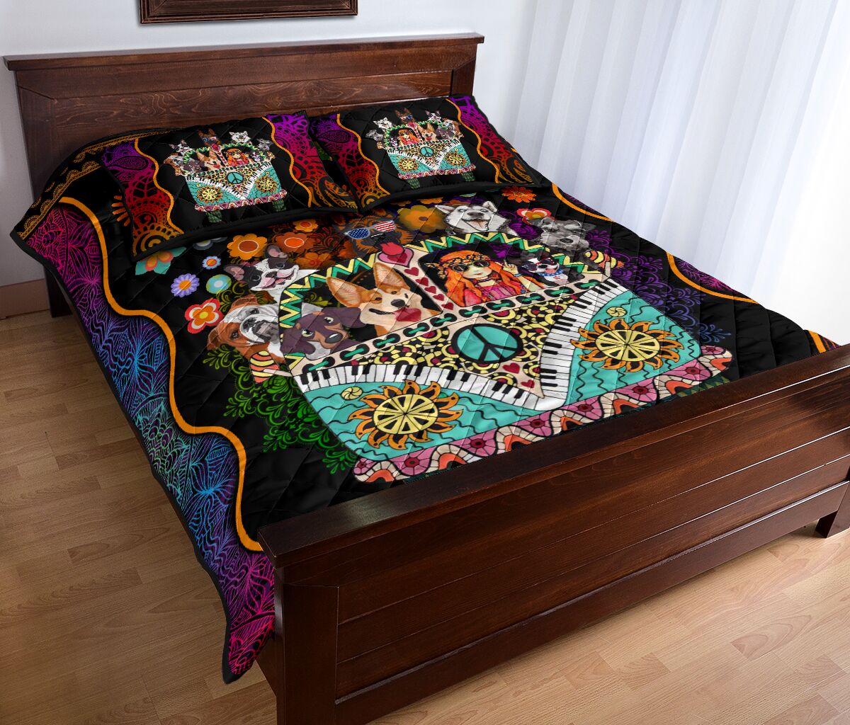 Quilt Bed Set - Dog Lady 28 - Love Quilt Bedding Set