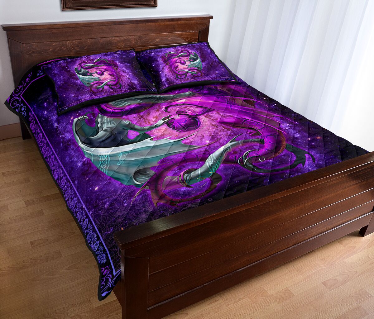 Dragon Galaxy Style Quilt Bed Set 378869