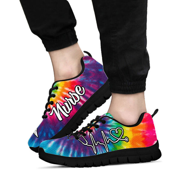 Nurse-tie Dye Sneakers, Running Shoes, Shoes For Women, Shoes For Men, Custom Shoes, L- Love Sneakers