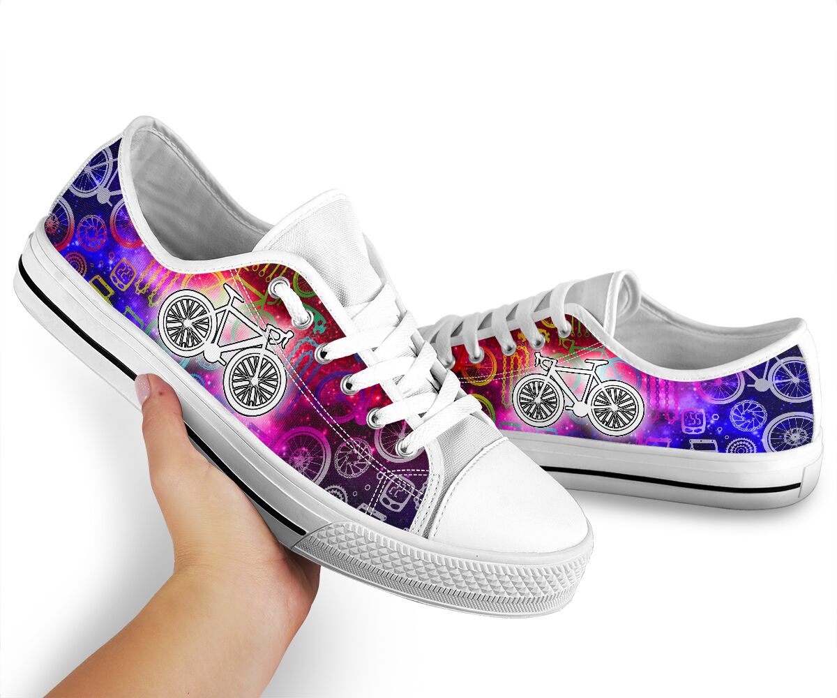 Cycling Galaxy - Low Top Shoe - Love Love Top Shoes