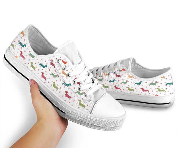 Dachshund Heart Red - Low Top Shoe - Love Love Top Shoes