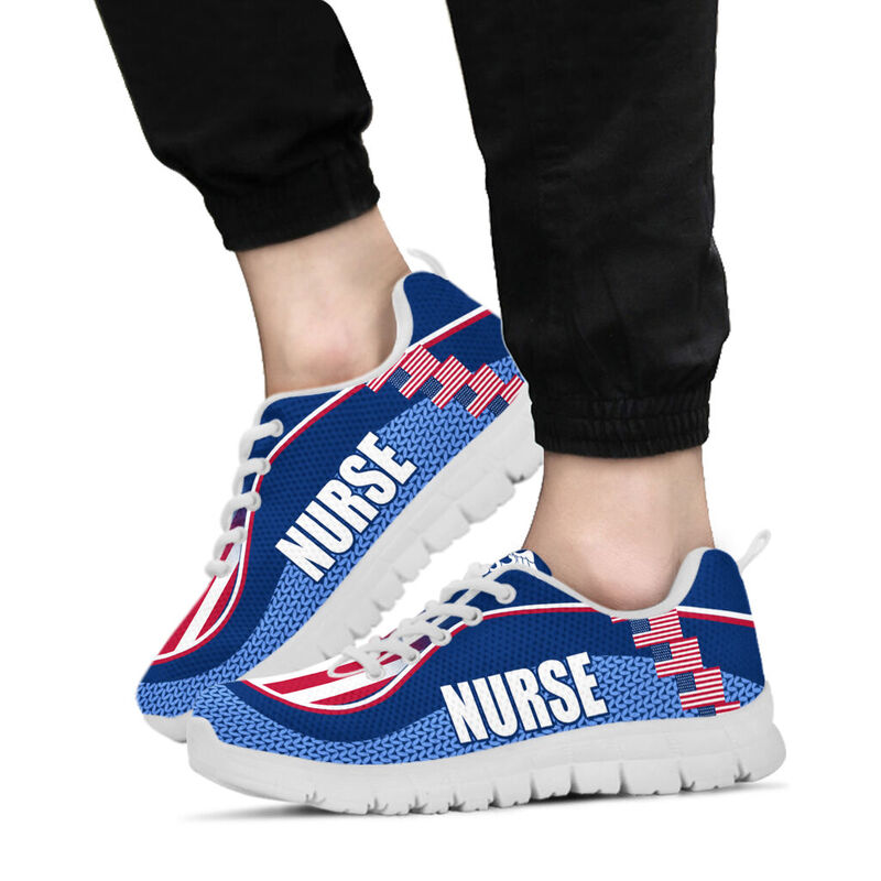 Nurse America Flag Cl Shoes Sneakers, Running Shoes, Shoes For Women, Shoes For Men, Custom - Love Sneakers