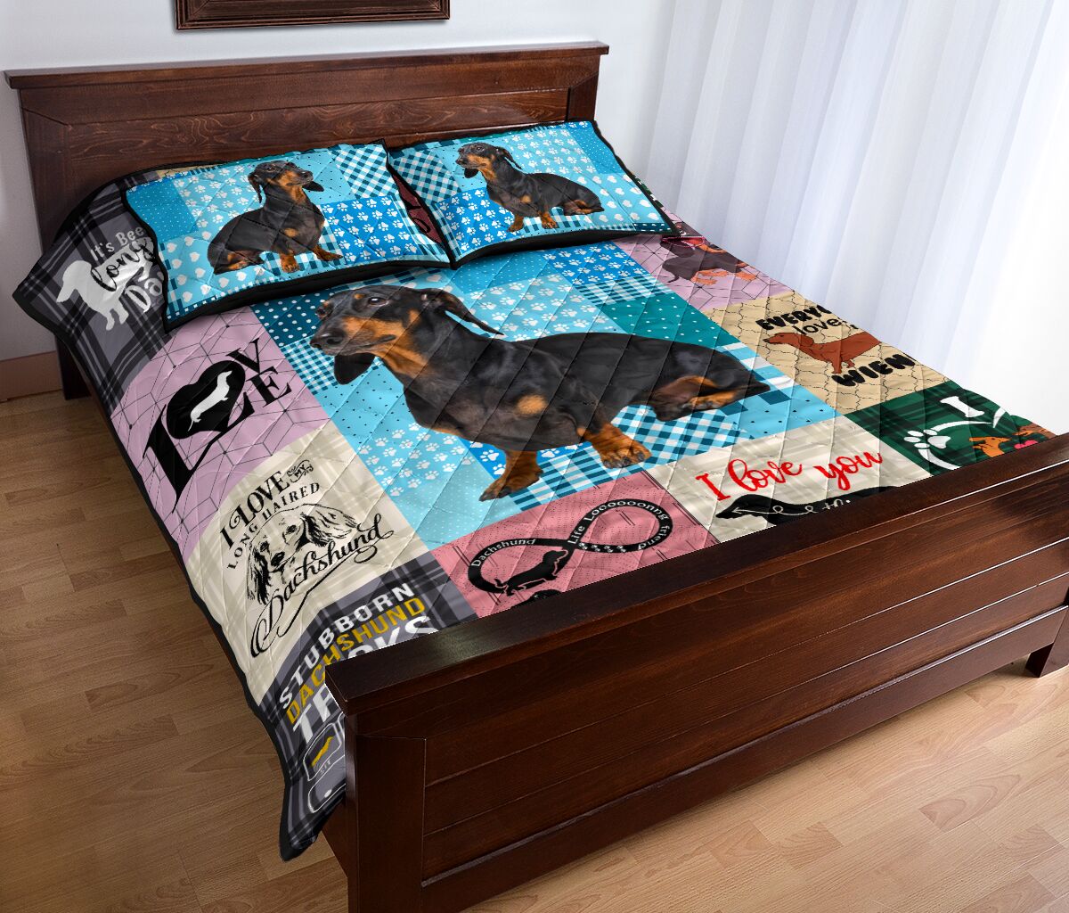 Dachshund Caro - Bed Set - Love Quilt Bedding Set