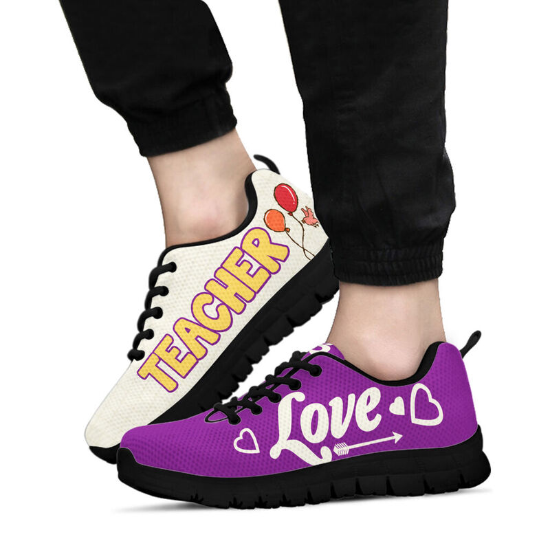 Teacher Love Shoes Sneakers, Runni- Love Sneakers