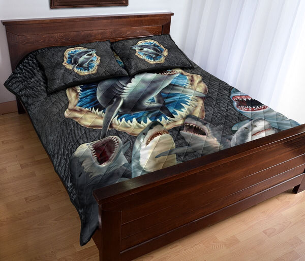 Shark Skin Background Real Style Quilt Bed Set - Love Quilt Bedding Set