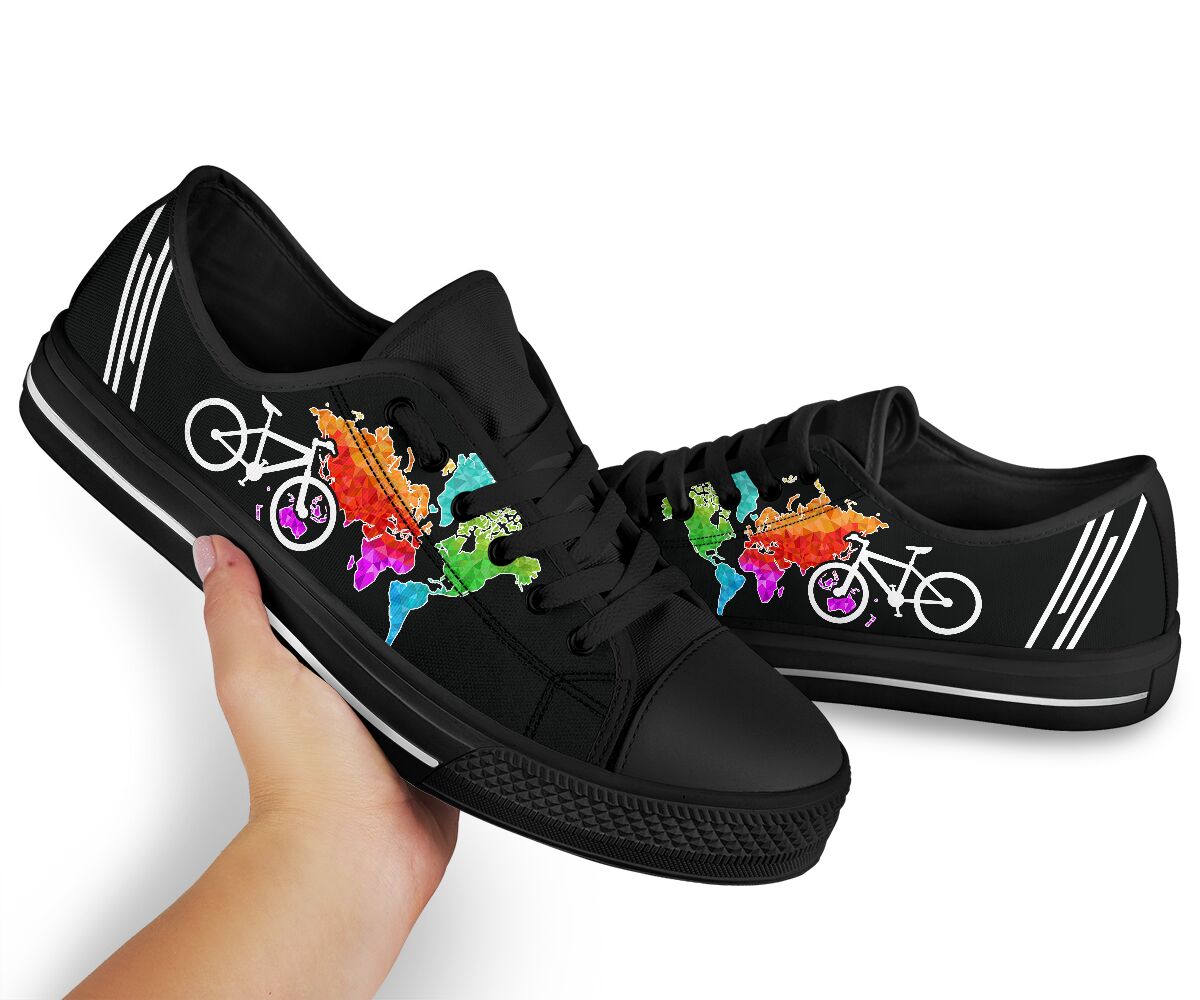 Mountain And Map Color - Low Top Shoe - Love Love Top Shoes