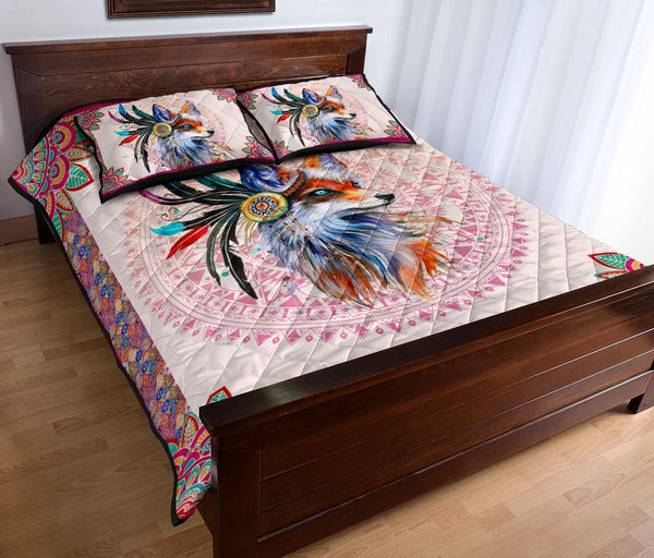 Fox Quilt Bed Set 9 - Love Quilt Bedding Set