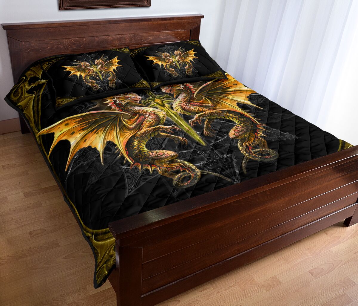 Dragon Gothic Style Quilt Bed Set 847126