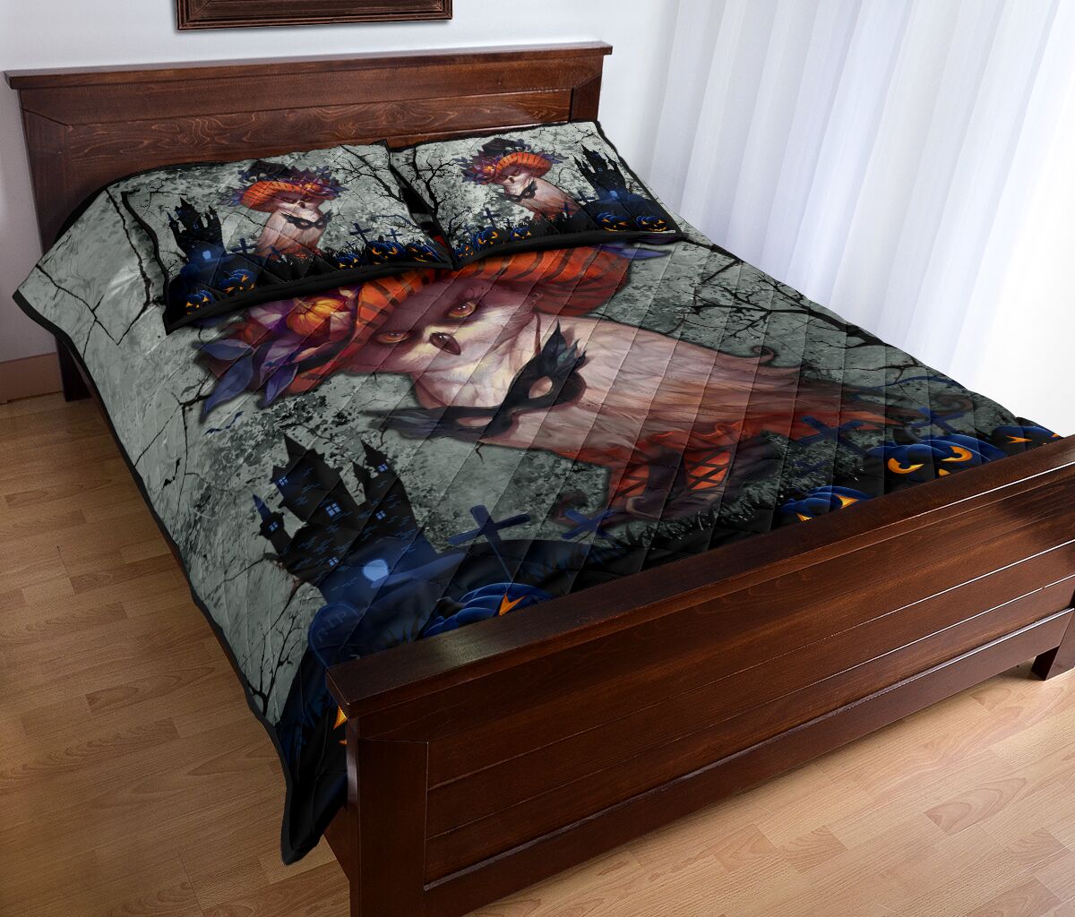 Owl Halloween Style Quilt Bed Set - Love Quilt Bedding Set